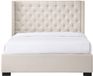 Vente-unique Bedframe stof beige 160 x 200 cm
