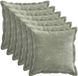 vidaXL - Kussensloop - 6 stuks - HOUTEN - Groen - 35 x 35 cm - Chenille Stof