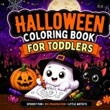 Halloween Coloring Book for Toddlers: 62 Simple, Cute and Fun Spooky Pages for Kids Ages 2-5