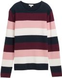 Tom Tailor Gebreide trui met ronde hals - Big Rose Knit Stripe - Dames - XS