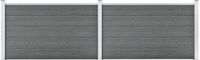 vidaXL Composiet Schutting 353x106 cm Grijs