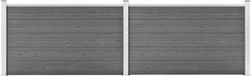 vidaXL Composiet Schutting 353x106 cm Grijs