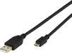 Vivanco VVITUSBAMICB10MK USB-kabel USB 2.0 1 m USB A Micro-USB B Zwart