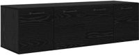 vidaXL Wandkast 120 x 36,5 x 35 cm Bewerkt hout Zwart eiken