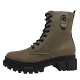 s.Oliver Dames Enkellaarsje 5-25214-41 348 Beige Synthetisch Leer Ritssluiting Veters