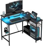 Homcom L-vormig computerbureau - Spaanplaat - 107L x 80B x 90H cm - Zwart
