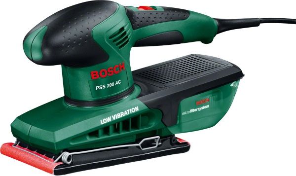 Bosch PSS 200 AC Orbital Sander - 200W - Black/Green