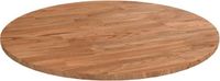vidaXL Tafelblad Rond Lichtbruin Ø40x1,5 cm Bewerkt Massief Eikenhout