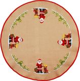 Vervaco Jute Kerstboomkleed Kit - Bruin - Borduurpakket