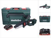 Metabo MS 18 LTX 15 scie à bois sans fil 18 V 15 cm 5 m/s + 1x batterie 4,0 Ah + metaBOX - sans chargeur