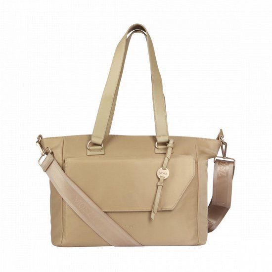 Mosz MŌSZ Laptoptas 15.6 inch nylon - Denise - Beige