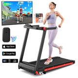 StarTech AS02 Loopband - 2610 W (3,5 PK) - Opvouwbaar - Verstelbare helling - 1–16 km/u - Geschikt tot 158 kg - Bluetooth-app & LCD-scherm - Zwart/Rood