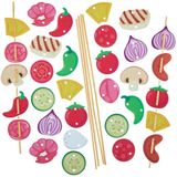 Baker Ross FN419 BBQ Spies Mix & Match Kits - Set van 6, Kunst en Knutsel Kits van Schuim