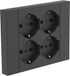Electraline 22115 inbouwstopcontact Quadra 4 plaatsen universeel P40