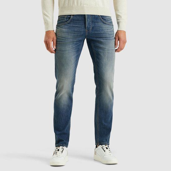 PME Legend CARIOR W35 X L34 Blauw Katoen Regular Waist Effen Casual Mannen