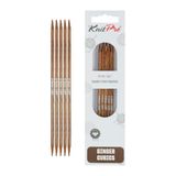 KnitPro Ginger Cubics breinaalden met dubbele punten, 20 cm (8 inch) - 4,50 mm US 7