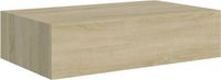 vidaXL Wandschap met lade - 40x23,5x10 cm - MDF - Eikenkleurig