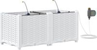 vidaXL Plantenbak - 2 stuks - Wit - 80 x 40 x 37,5 cm