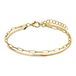 Lucardi - Dames Zilveren goldplated armband voor dames - Armband - 925 Zilver - Goudkleurig - 19 cm