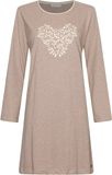 Pastunette Nachthemd 'Pastunette - Nightgown - Harmony - Cotton - Beige' bruin