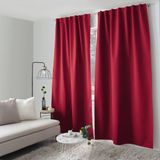 HomeMaison Chambray-effect verduisteringsgordijn Rood Polyester