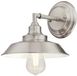 Westinghouse 63543 Eenvlammige wandlamp van Westinghouse Lighting voor binnen, uitvoering in geborsteld nikkel