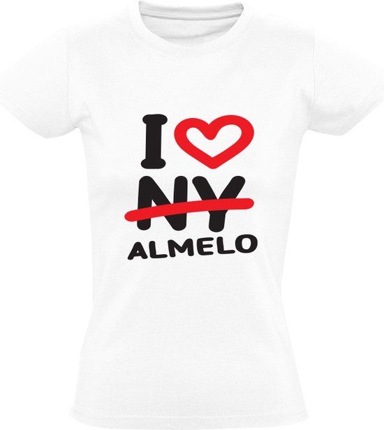 Dames Almelo T-shirt - Wit - Maat S