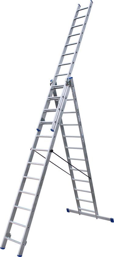 Alumexx 3-delig Reformladder - Werkhoogte 8.37m - 3x12 Treden