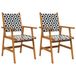 VidaXL Fauteuils de jardin 2 pièces acacia et polyrotin terrasse