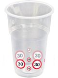 Verkeersbord 30e Party Cups Pack van 10