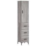 vidaXL Hoge kast, grijs Sonoma, 34,5 x 34 x 180 cm, houtvezel