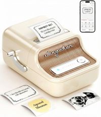 Niimbot B21S Labelprinter - Cream - bluetooth - printbreedte 25-50mm - direct thermisch - 203dpi - 1500mAh