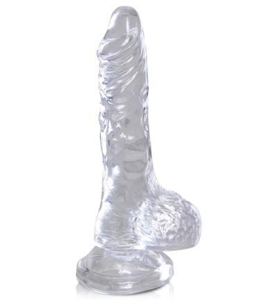 King Cock Realistische Dildo Met Ballen - Clear 4 (1ST)