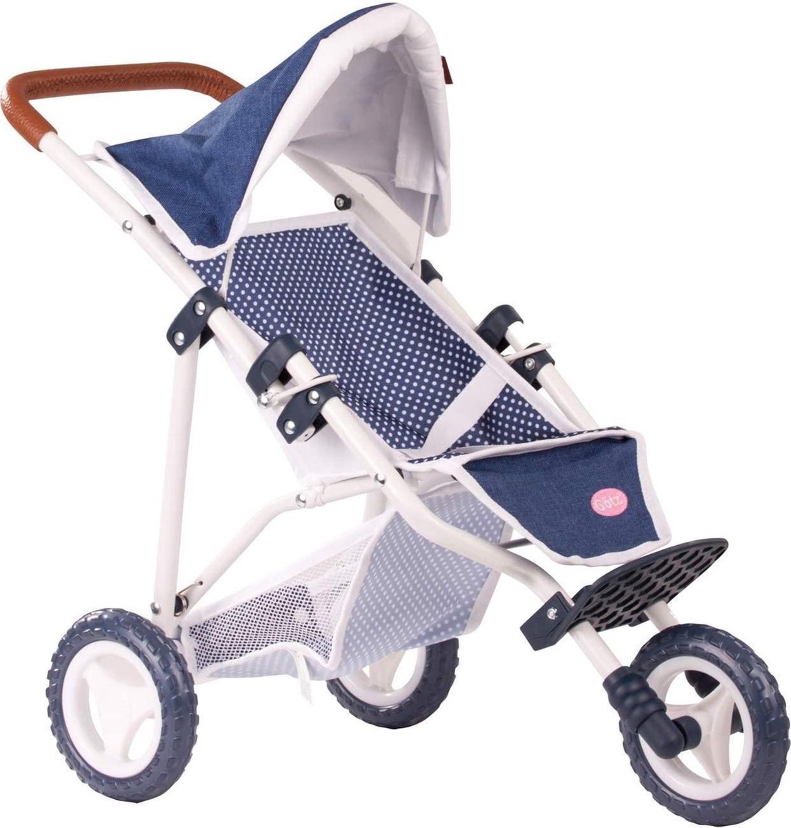 Gotz Götz accessoire 3-Rad-Buggy klein denim/dots