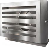 Weckx Beta Overdruk Ventilatierooster 15 cm Geborsteld RVS