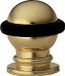 AMIG Deurstopper/deurbuffer - 1x - D22mm - inclusief schroeven - goudkleurig