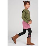 Jubel imitatieleren korte broek Moon Flowers roze