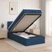 vidaXL - Ottoman bed met matras met hoofdeinde - Blauw - 90 x 190 cm - Stof