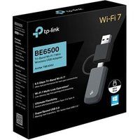 TP-Link Archer TBE400U Wi-Fi 7 WLAN Stick voor PC, USB-C/A WLAN-adapter BE6500 Tri-Band, MU-MIMO, WPA3, USB 3.0, alleen compatibel met Windows 10/11