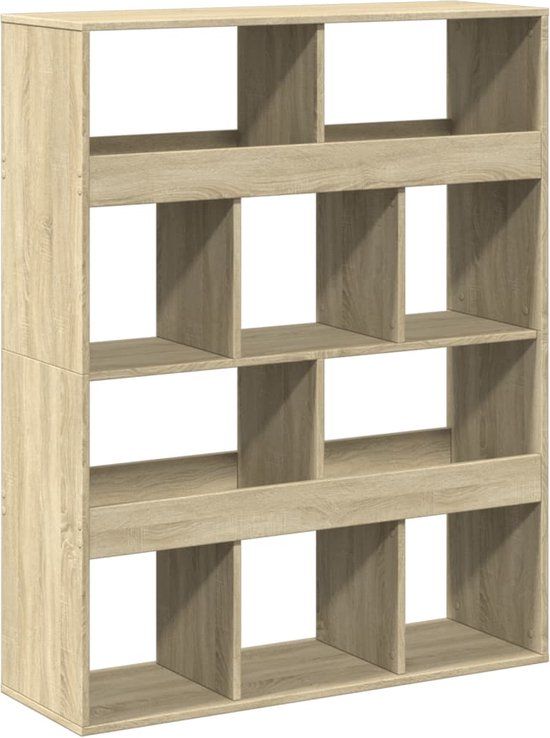 vidaXL Kamerscherm 100x33x125,5 cm Bewerkt Hout Sonoma Eikenkleurig