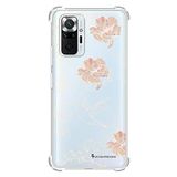 Franse Beschermhoes Xiaomi Redmi Note 10 Pro Transparant Witte Bloemen