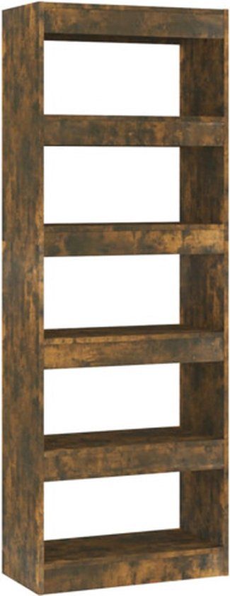 vidaXL Boekenkast/kamerscherm - 60x30x166 cm - spaanplaat - gerookt eiken