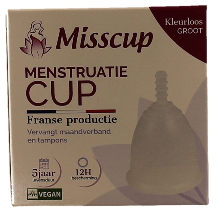 Eco Conseils Misscup Menstruatie Cup Groot Kleurloos