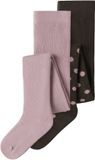 NAME IT NMFNINA 2P PANTYHOSE - Meisjes - Sokken - Chocolate Plum