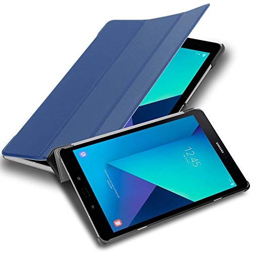 Cadorabo Tablet Case voor Samsung Galaxy Tab S3 / - / - / Jersey Dark Blue