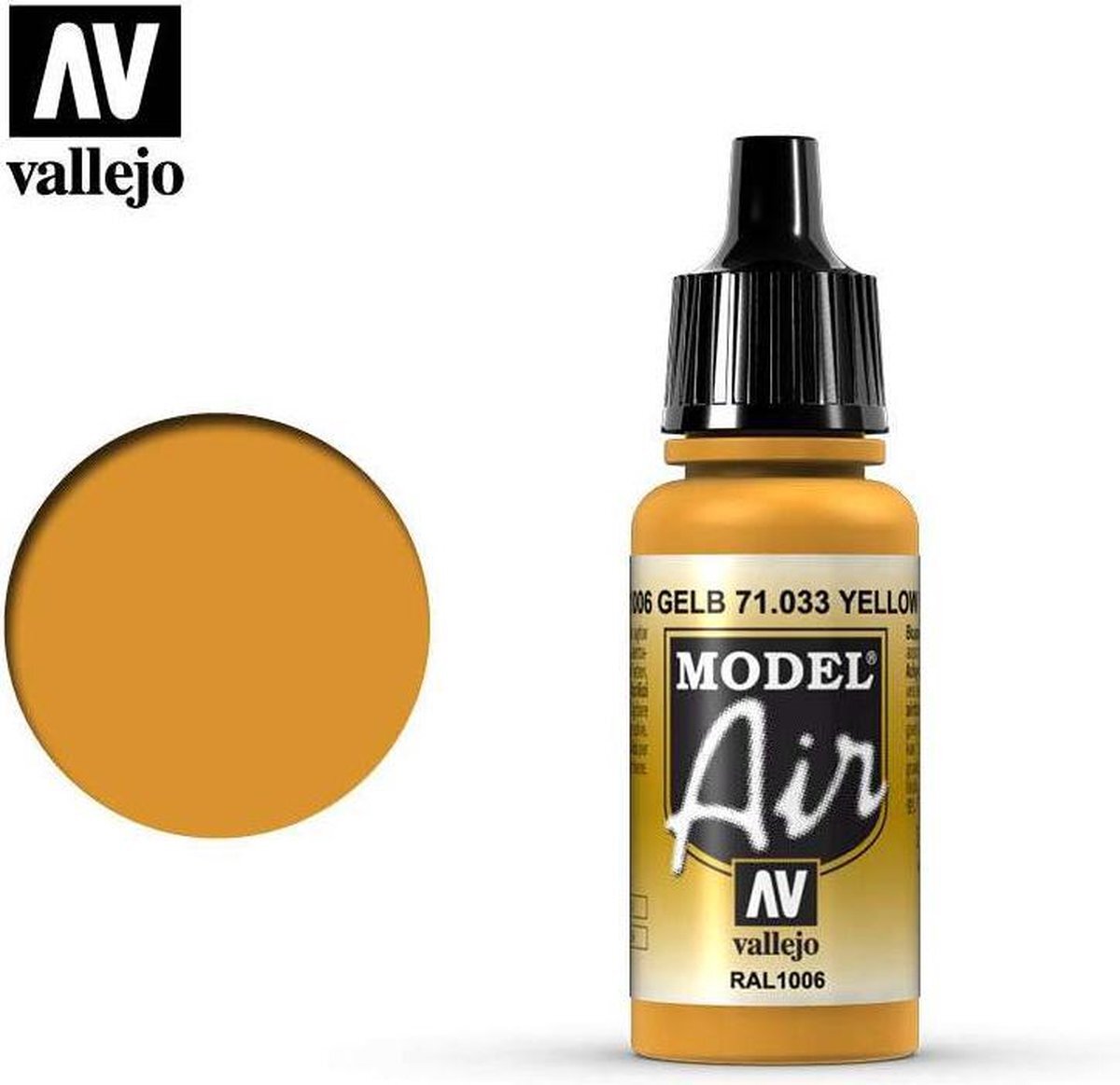 Vallejo Model Air acrylverf, 17 ml oker