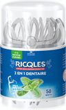 Ricqlès Fil dentaire & Cure-dent 2en1 50 Unités Menthe