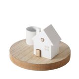Boltze Home Kandelaar met huisje op dienblad DOMICIL, H. 6,5 cm, patroon: model 2