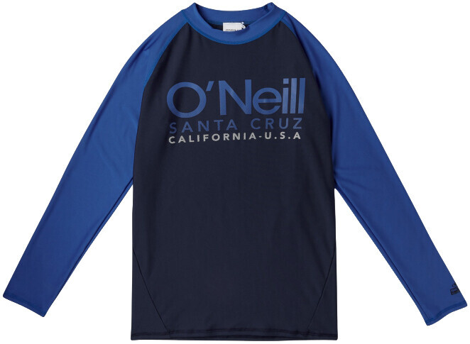 O'Neill O'Neill Cali LS Skin Boys, zwart/blauw 4Y | 104 2023 Zwemshirts en Rash Guards