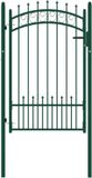 vidaXL - Poort - met - speerpunten - 100x150 - cm - staal - groen